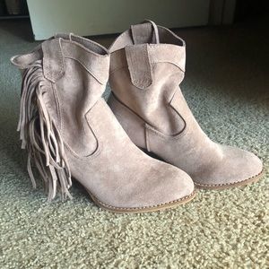 Faux suede booties brand new